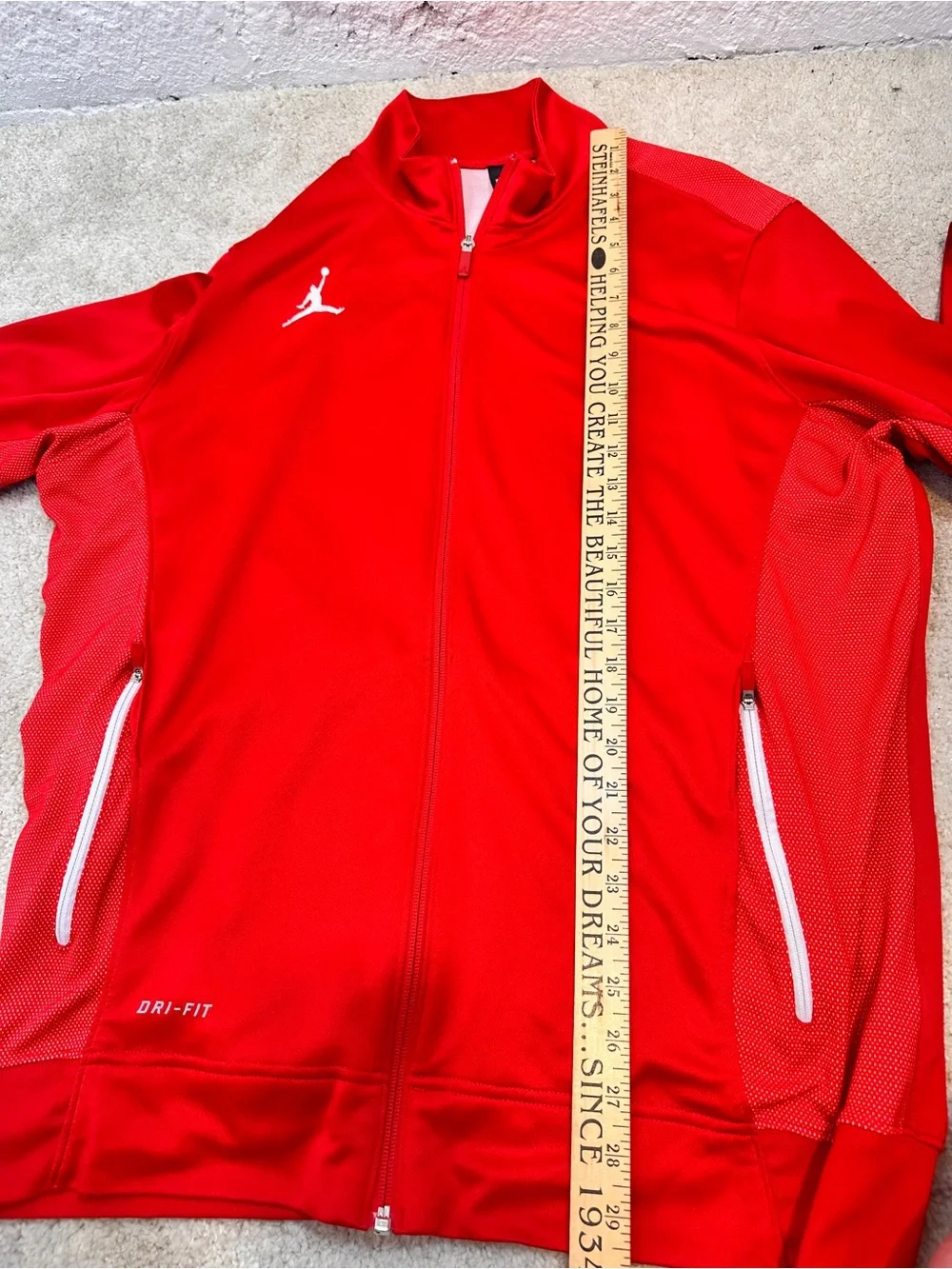 Nike Men's Air Jordan Flight Team Dri-Fit Jacket Full Zip Red Size XL